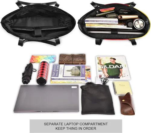 Vista 7 de Bolsas de trabajo de gran capacidad con la bandera de Alemania para mujeres con cremallera, monederos de trabajo para viajes, piscina, natación