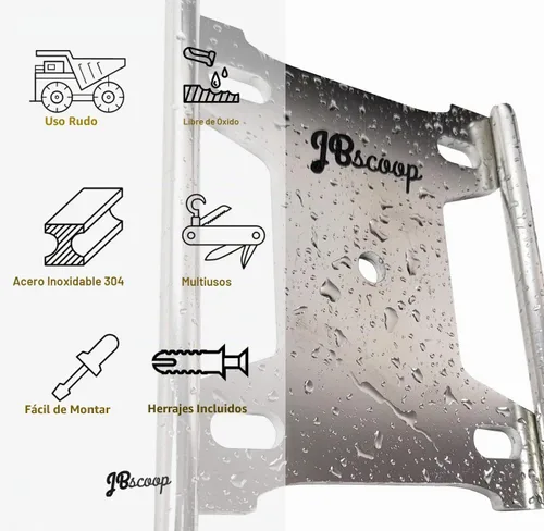 Vista 8 de JBscoop Soporte de manguera grande de acero inoxidable, colgador de manguera resistente (1)