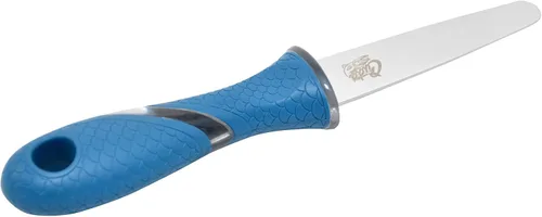 Vista 3 de Cuda 3 1/2" cuchillo de titanio unido Shucking, azul, (18182)