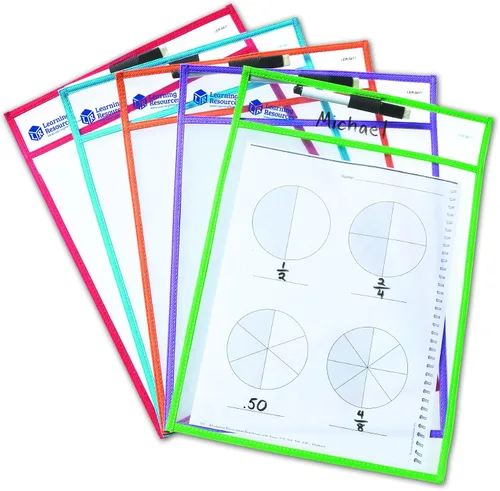 Vista 6 de Recursos de aprendizaje bolsillos para escribir y limpiar