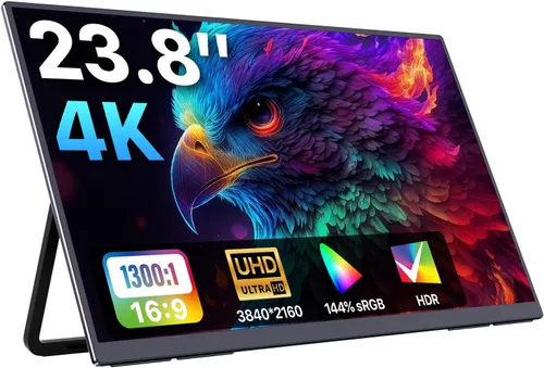 Vista 14 de Upperizon Monitor portátil de 15.6 pulgadas 4K UHD 3840X2160 100% sRGB 60Hz IPS HDR HDMI USB-C Monitor de viaje para laptop, MacBook, PC, Surface