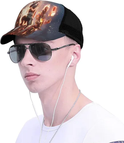 Vista 4 de Moda Unisex De_Sti-ny 2 Hu-n_TER Gorra de béisbol deportiva de algodón ajustable divertida