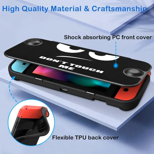 Vista 8 de Fintie Funda para Nintendo Switch - Funda con tapa segura para pantalla Carcasa protectora delgada de TPU suave con cubierta frontal desmontable