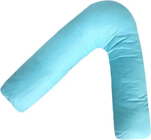 Vista 10 de Almohada ortopédica en V con funda de almohada complementaria en forma de V para soporte de espalda, hombros y cuello, almohada de embarazo de Gris