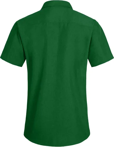 Vista 4 de YTD Camisa casual de lino con botones para hombre, camisa de playa de manga corta