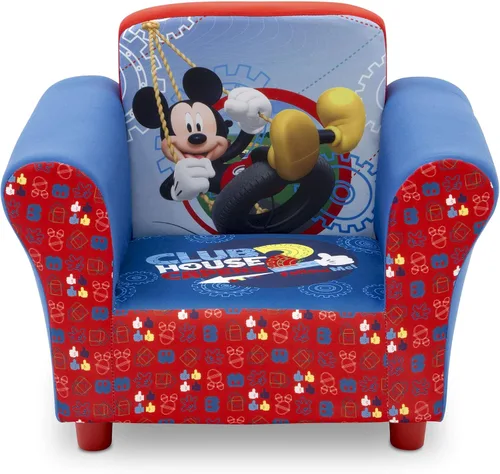 Vista 5 de Delta Children Juego de mesa y silla para niños (2 sillas incluidas), ideal para artes y manualidades, merienda y silla tapizada, Mickey Mouse