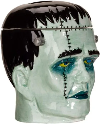 Vista 2 de Pacific Giftware Tarro de Galletas de Cerámica Cabeza de Frankenstein