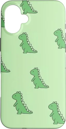 Vista 23 de Lindo dinosaurio verde bebé Dino TRex en verde para mujeres y niñas caso para iPhone 17