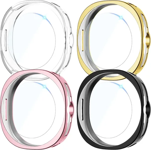 Vista 17 de Rc-Z para Samsung Galaxy Watch 5/Galaxy Watch 4 de 40 mm, paquete de 4 fundas de TPU suave con cubierta completa para la cara, protector de pantalla