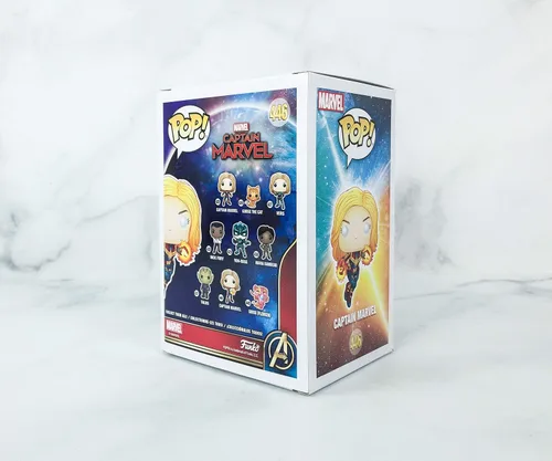 Vista 3 de POP! Funko Captain Marvel - Brilla en la oscuridad - Exclusivo de Collector Corps