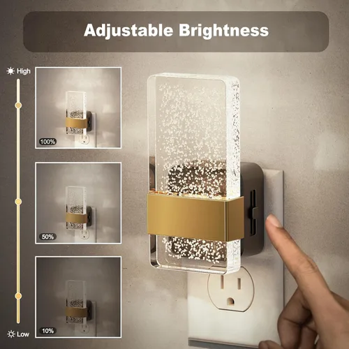 Vista 24 de JandCase Motion Sensor Night Light, Bubble Night Lights Plug into Wall