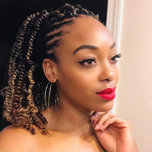 Vista 44 de TOYOTRESS Tiana Passion Twist Hair – 6 pulgadas, 2 piezas de trenzas de ganchillo pretrenzadas color negro natural, extensiones de cabello sintético