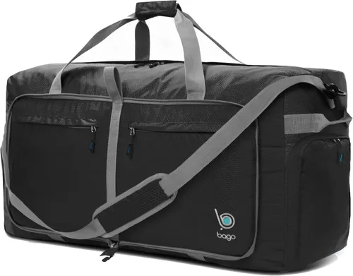 Vista 36 de Bago Travel Duffle Bag for Women & Men. Medium Duffel Bag for Traveling Todo negro