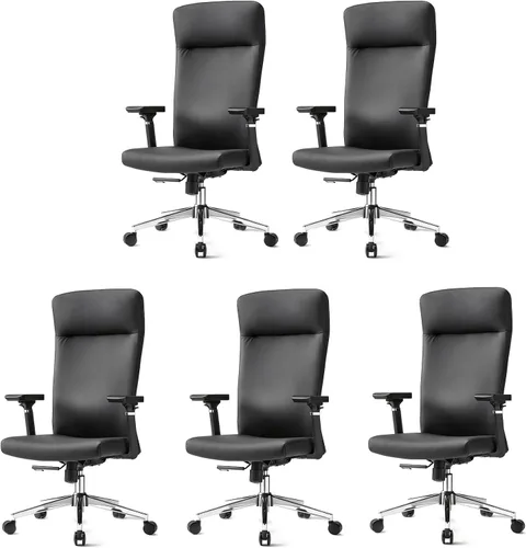 Vista 9 de EUREKA ERGONOMIC Eris - Silla de escritorio de cuero con respaldo alto, silla ejecutiva para computadora con reposabrazos ajustables 4D
