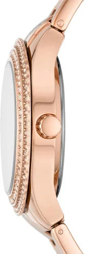 Vista 2 de Fossil Stella Mini reloj de cuarzo multifunción de acero inoxidable acentuado con cristal para mujer Stella ES5136 - Reloj de vestir de acero