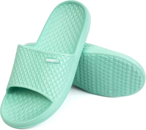 Vista 8 de FUNKYMONKEY - Pantuflas de baño antideslizantes para mujer, uso interior o playa.