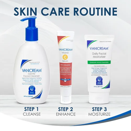 Vista 8 de Vanicream Hidratante facial diario con ceramidas y ácido hialurónico, formulado sin irritantes comunes para personas con piel sensible, 3 onzas