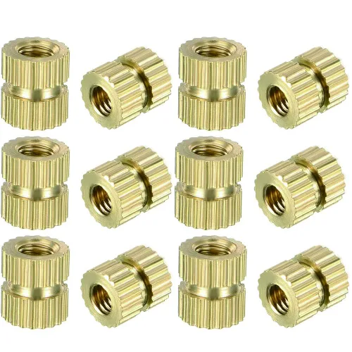Vista 18 de Tuercas moleteadas de rosca hembra M2x3mm OD Tuercas de inserción roscadas de latón Tuercas de incrustación hidráulicas soldadas juntas Kit surtido