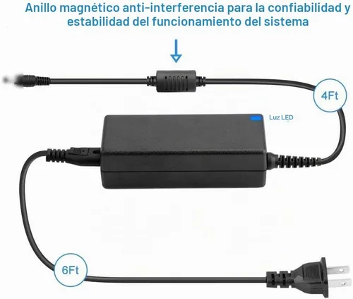 Vista 4 de Adaptador AC/DC para Seagate Backup Plus Hub 8TB 6TB Disco duro de escritorio externo Almacenamiento STEL8000100 STEL6000100 Cable de alimentación