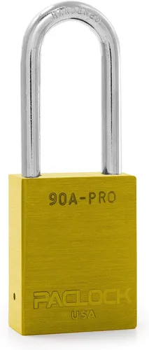 Vista 28 de PACLOCK Candado de la serie 90A-PRO, compre American Act obediente, aluminio anodizado marrón, cilindro de 7 pines de alta seguridad con 1 llave por