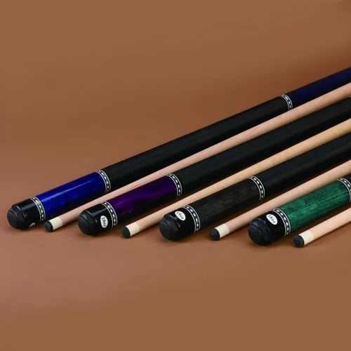Vista 8 de Set of 4 Pool Cues-Different Weights(18/19/20/21 oz) or Different Tip Sizes(10/11/12/13mm Tip) Cue Set 58" Canadian Maple, 4-Prong House Bar