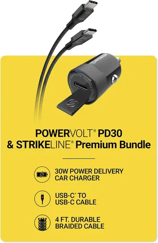 Vista 8 de Scosche PowerVolt Power Delivery 32W Adaptador de cargador de coche USB-C