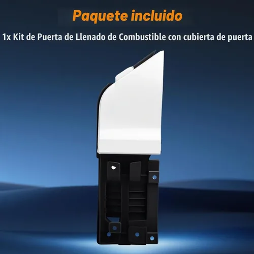 Vista 6 de FUSCH Bisagra de bolsillo para carcasa de puerta de llenado de combustible con cubierta blanca, tapa de puerta de combustible compatible con Ford