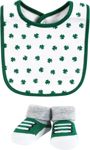 Vista 257 de Hudson Baby Conjunto de babero y calcetines unisex de algodón para bebé