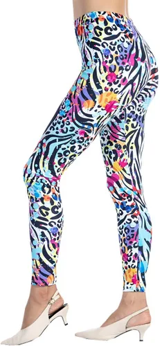 Vista 7 de Ndoobiy pantalones de yoga para mujer, pantalones de entrenamiento básicos, leggings impresos, leggings suaves y mantecosos Un juego