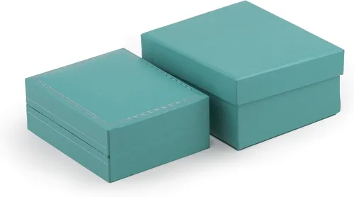 Vista 4 de 888 Display USA Ultra Elegante Joyero con colgante azul verde azulado Caja de regalo grande con colgante aguamarina con caja a juego