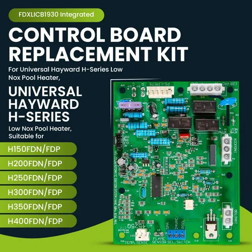 Vista 2 de FDXLICB1930 FD Kit de reemplazo de placa de control integrado para calentador de piscina universal Hayward H-Series Low Nox, adecuado