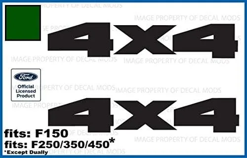 Vista 14 de CBM_Solid - Calcomanías adhesivas 4x4 para Ford F150 (2015-2020) y F250 F350 (2017-2020) (2017-2020) (Negro Mate)