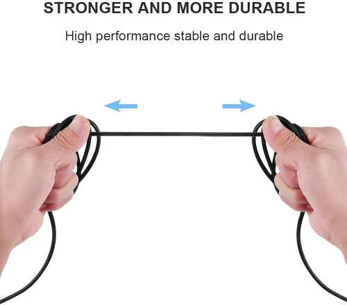 Vista 5 de Cable de audio de repuesto de 6.6 ft compatible con auriculares Astro A40 A40TR, cable de silencio en línea y sin cable de control de volumen