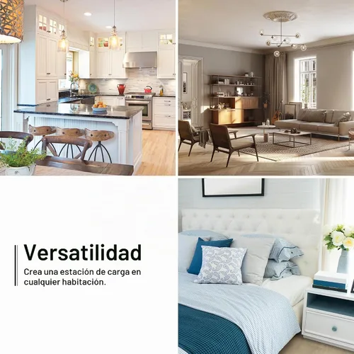Vista 6 de GE Extensor de 6 Enchufes, Adaptador de Pared con Conexión a Tierra, Adaptador de Enchufes Espaciados, 3 Clavijas, Enchufe Múltiple, Instalación
