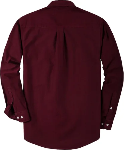 Vista 2 de MUSE FATH Camisa de vestir Oxford para hombre - Camisa de manga larga de algodón casual de ajuste regular
