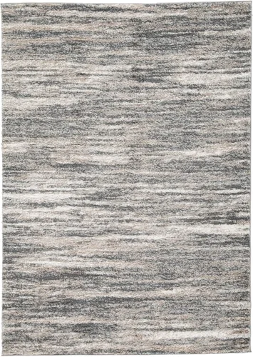 Vista 8 de Signature Design by Ashley Gizela - Alfombra contemporánea de 5 x 7 pulgadas, diseño a rayas, marfil, gris y beige