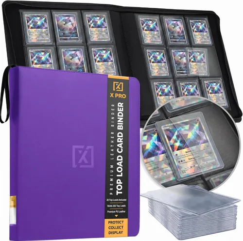 Vista 13 de X PRO Carpeta de tarjetas de carga superior, compatible con fundas de tarjetas de carga superior, se adapta a 252 20 cargadores premium incluidos