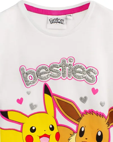 Vista 4 de Pokemon Pijamas Pikachu & Eevee Manga Larga O Corta Pierna Niña Pijamas