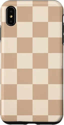 Vista 19 de Funda de tablero de ajedrez marrón beige claro para iPhone 14 Pro