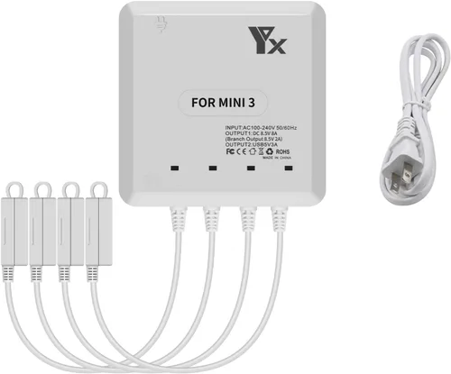 Vista 7 de Hanatora Cargador de batería rápido para DJI Mini 4 Pro, Mini 3 Pro Drone - Accesorios de concentrador de carga multiparalelo rápido 6 en 1