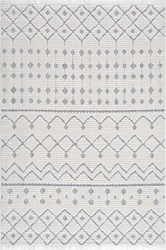 Vista 14 de Hauteloom Ethereal - Alfombra de pasillo con borde geométrico de medallón de diamante, estilo bohemio de transición, tribal azteca del suroeste