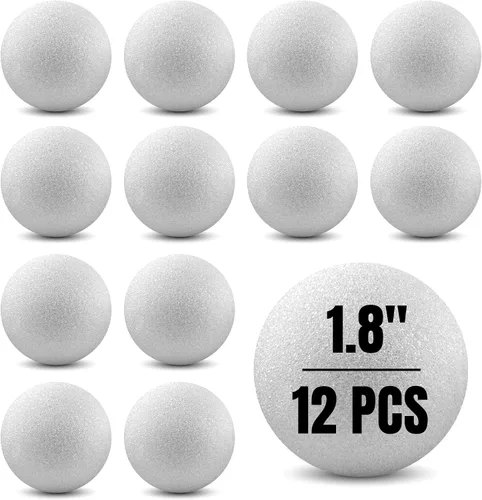 Vista 8 de Hygloss Bolas redondas de espuma para manualidades 6 piezas de espuma blanca de 3.8 pulgadas (XPS) para artes, pequeñas bolas de espuma