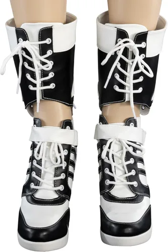 Vista 3 de Botas de tacón alto Harley Girl Villain Squad Halloween disfraz Cosplay