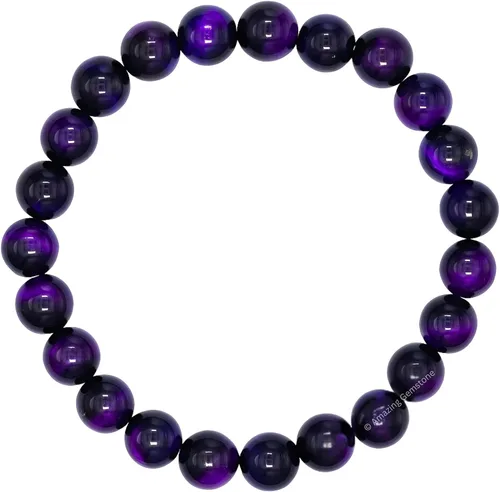 Vista 699 de Amazing Gemstone Crystal Bracelet for Women Men's Gifts - Protection Healing Crystal Bracelet - 8mm Gemstone Beaded Stretchable Bracelet Pulseras