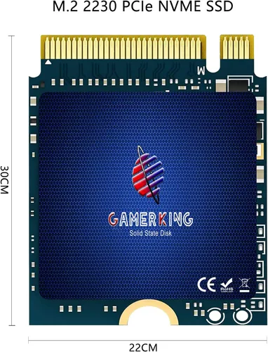 Vista 9 de GAMERKING Unidad interna de estado sólido M.2 2230 SSD NVMe PCIe 3.0 Gen 3X4 de 128 GB de alto rendimiento compatible con portátiles Steam Deck