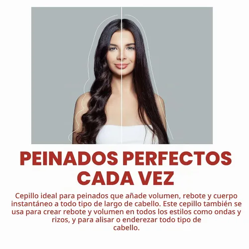 Vista 2 de Cortex Professional Cepillo redondo 100% de cerdas de jabalí – Cepillos para el cabello para mujeres y hombres, cepillo redondo para secado