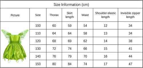 Vista 7 de Disfraz de hadas para niñas vestido de princesa de Halloween con alas para fiesta fiesta de cumpleaños