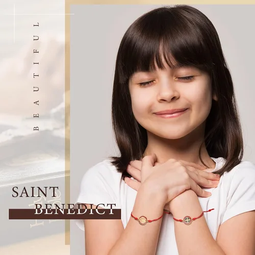 Vista 7 de Pulsera de San Benito de 20 piezas hecha a mano con nudo rojo ajustable para mujeres niñas y hombres Enlace