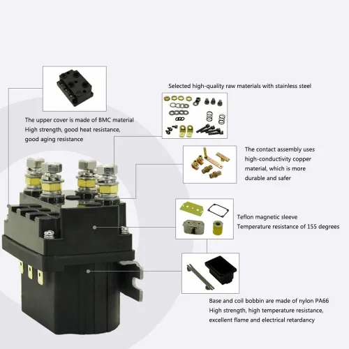 Vista 6 de ATO Contactor ATO 100A CC, 12V, Contactor de inversión de CC de 2 polos, Contactor solenoide del cabrestante, Contactor de motor de CC para motor