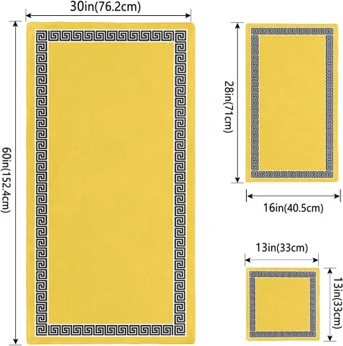 Vista 4 de Yellow Black Bath Towels for Bathroom Set - Luxury Towels Gifts for Women,Quick Dry Beach Kitchen Hand Hair Face Yoga Workout Gym Towel and Dish